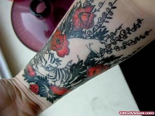Marvelous Cat Tattoo Design