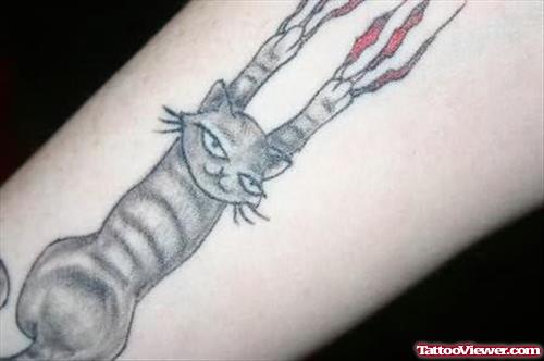 Cat Scratching Tattoo