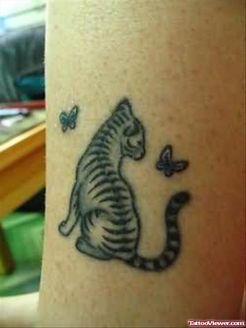 Cute Cat Tattoo Image