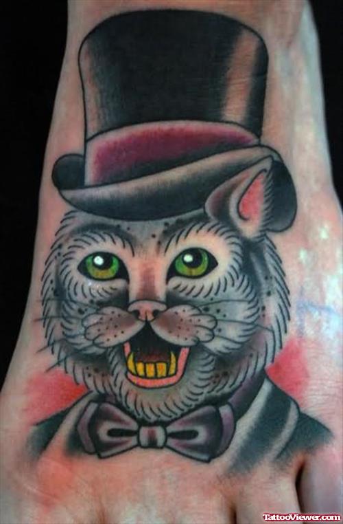 Cat With Hat Tattoo
