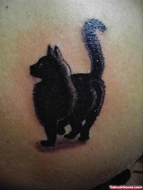 Black Ink Cat Tattoos