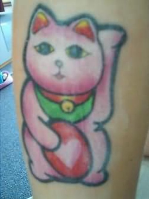 Kitten Tattoo Design On Hand