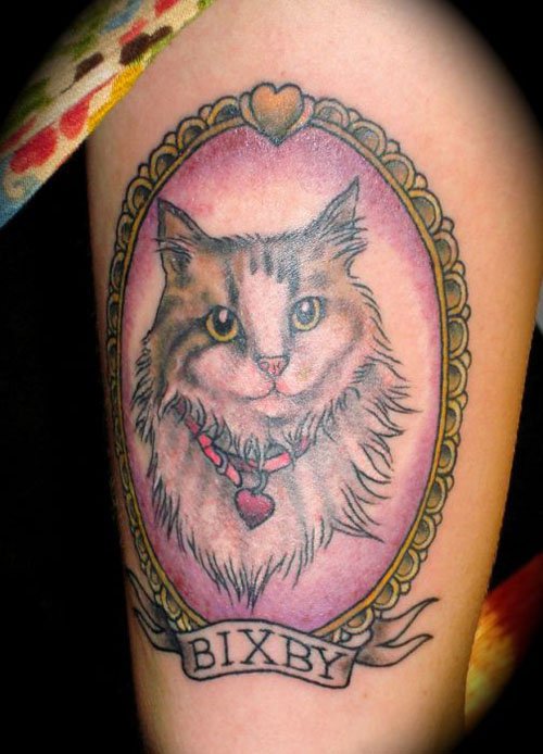 Banner And Cat Tattoo