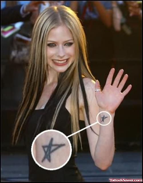 Star Tattoo On Celebrity Wrist