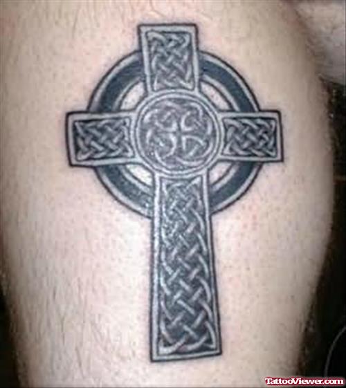 Elegant Cross Celtic Tattoo