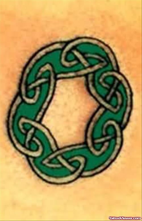 Simple Celtic Colour Tattoo Design