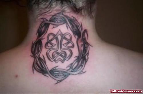 Terrific Celtic Tattoo On Neck