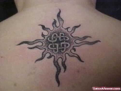 Sun Celtic Tattoo On Back
