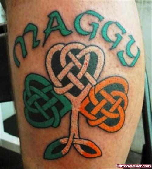 Shamrock Tattoo - Celtic Style