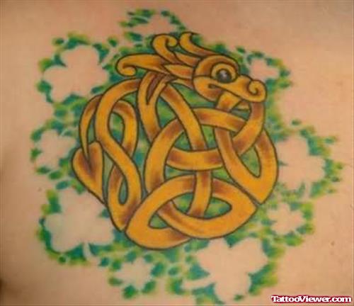 Charming Celtic Snake Tattoo