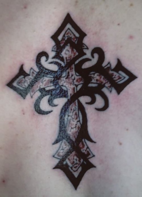 Celtic Cross Tattoo Tribal