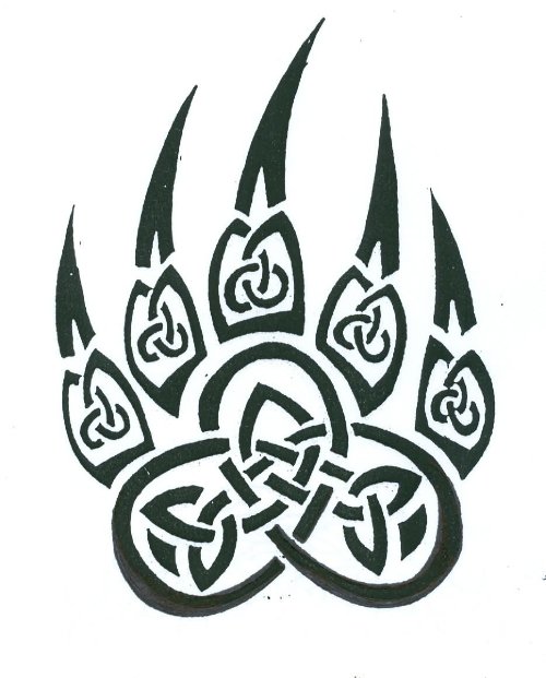 Celtic Bear Claw Tattoo Design