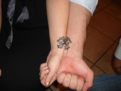 Wrists Celtic Tattoo For Couple