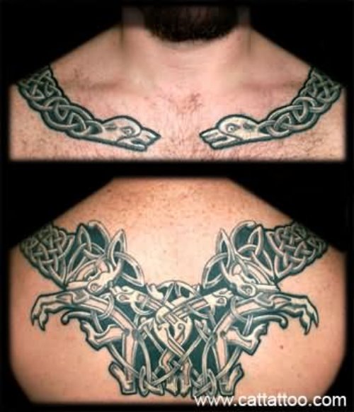 Nice Back Body Celtic Tattoos