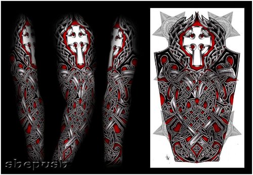 Red Ink And Celtic Tattoos Designs