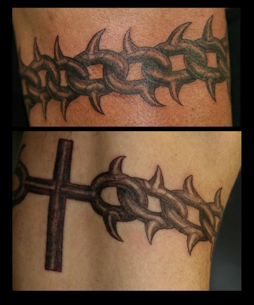 Thorns Chain Tattoo On Arm
