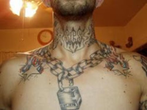 Neck Chain Tattoo