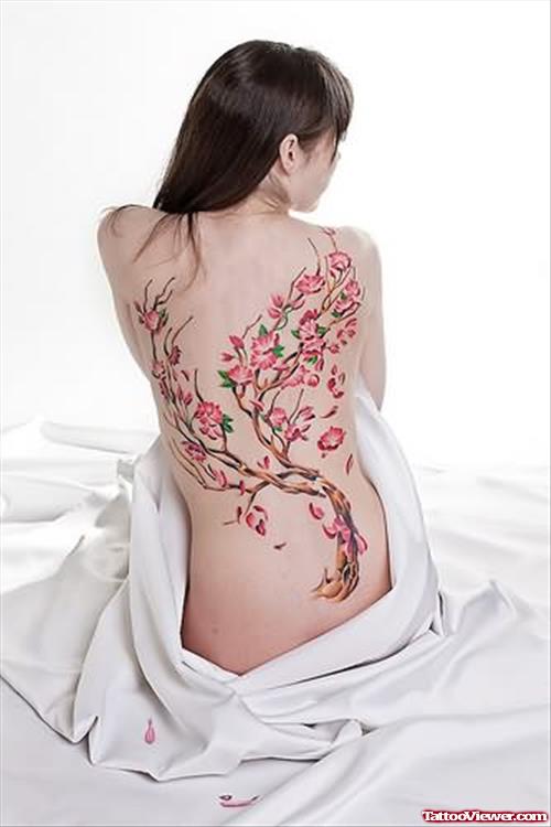 Amazing Cherry Blossom Tattoo For Girls