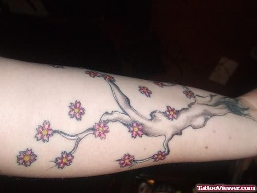 Cherry Blossom On Arm