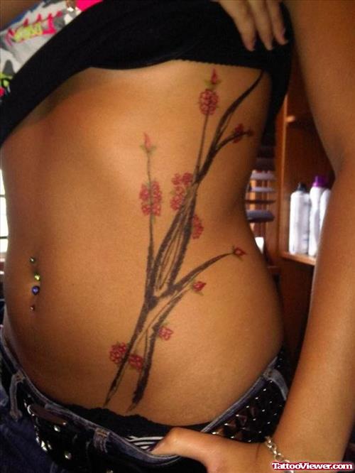 Simple Cherry Blossom Tattoo