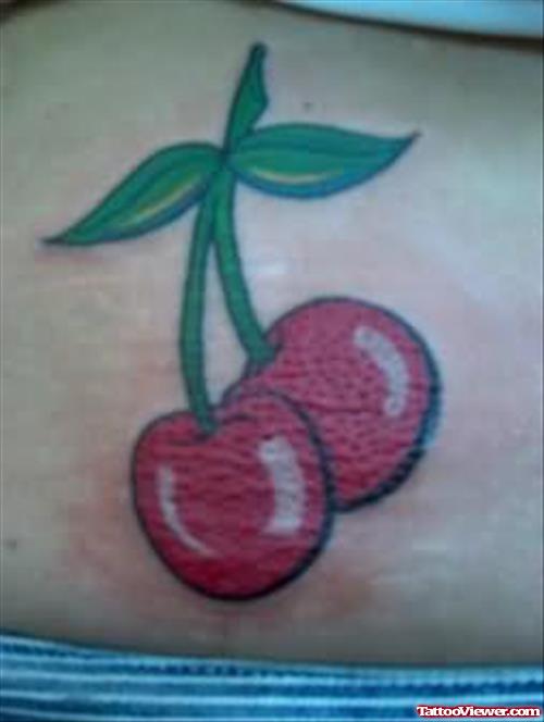 Simple Cherry Tattoo