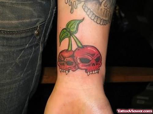 Skull Cherry Tattoo