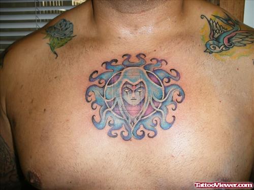 Cool Design Chest Tattoo