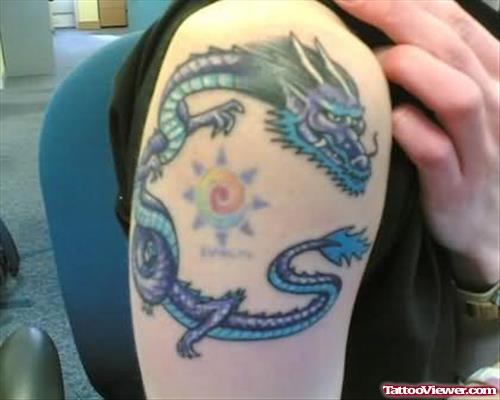 Colorful Dragon Chinese Tattoo