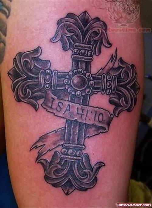 Stylish Cross Tattoo