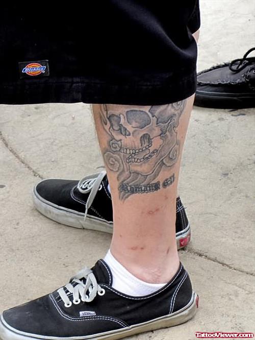 Christ Tattoo On Ankle