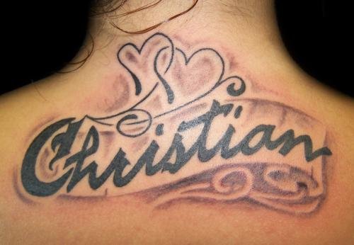Christian Christianity Tattoo On Upperback