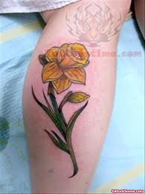 Chrysanthemum Yellow Flower Tattoo