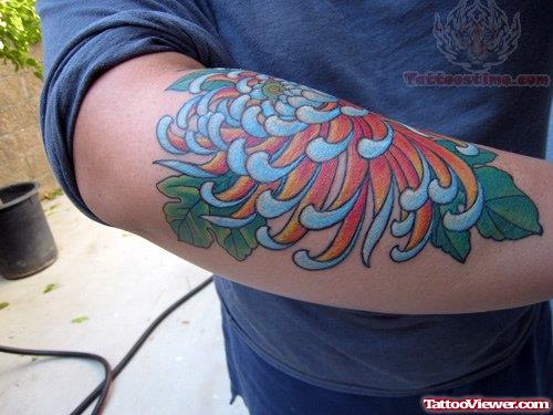 Chrysanthemum Tattoo On Arm