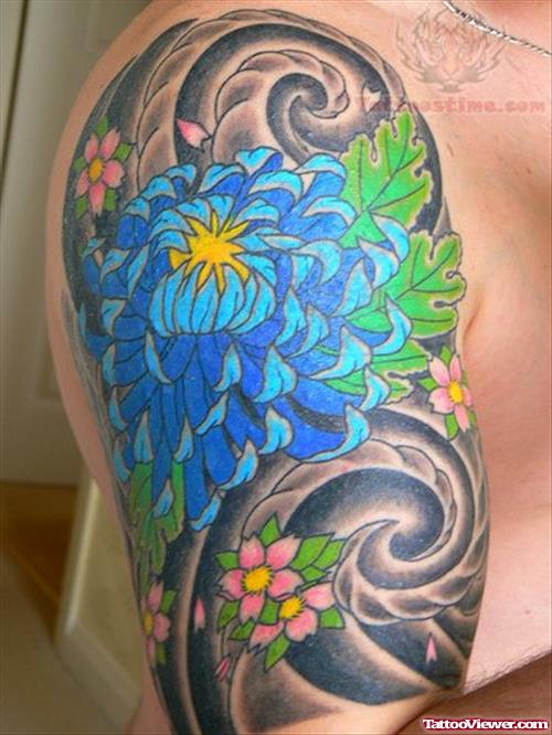 Chrysanthemum Colorful Tattoo