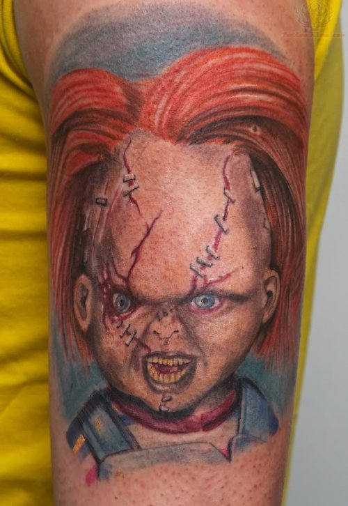 Red Hairs Chucky Tattoo