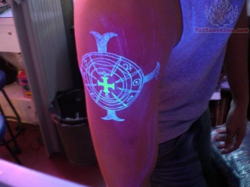 Black Light Circle Tattoo