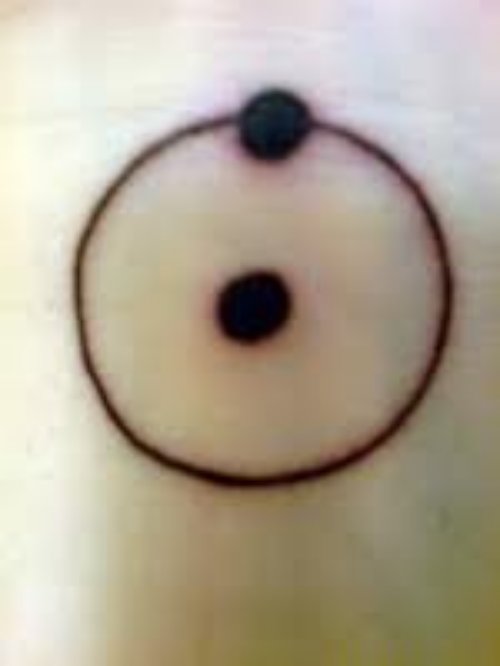 Black Spot Circle Tattoo