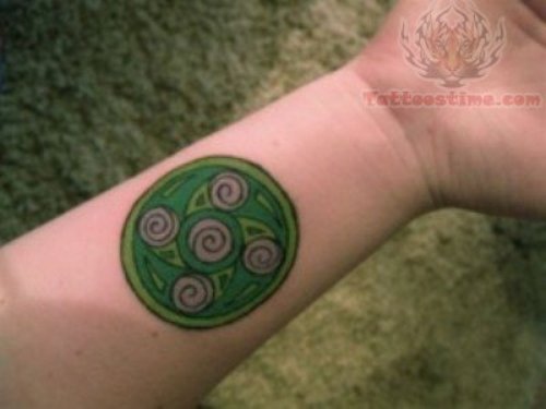 Celtic Spiral Wrist Tattoo