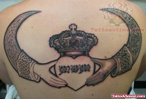Claddagh Tattoo On Full Back