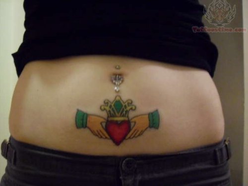 Claddagh Tattoo For Belly