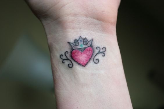 Claddagh Tattoo On Right Wrist