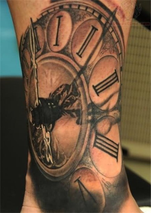 Clock Tattoo Image