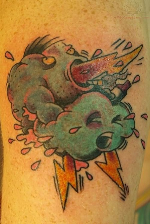 Cloud Color Ink Tattoo