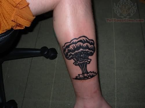 Cloud Tattoos On Leg