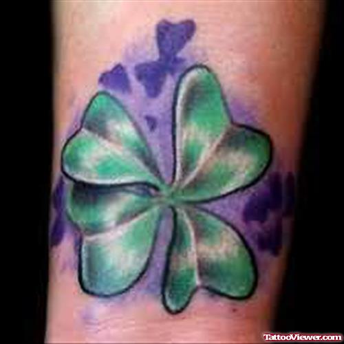 Purple Clover Tattoo