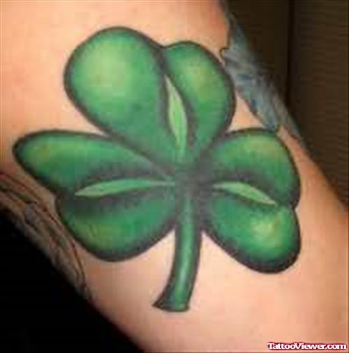 Green Leafs Clover Tattoo