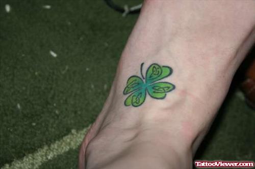 Four Leaf Clover Tattoo Design On Wrist