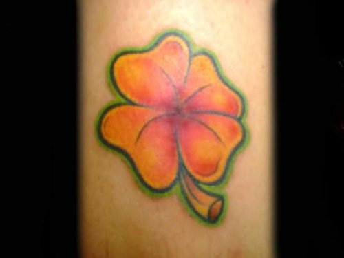 Pink Clover Tattoo Picture