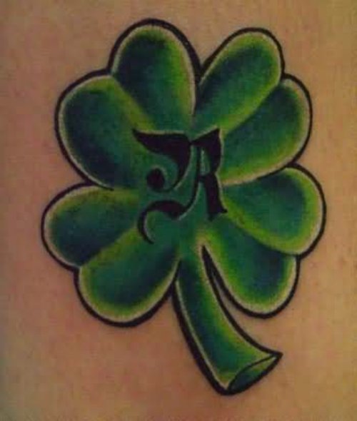 Green Clover Tattoo Image