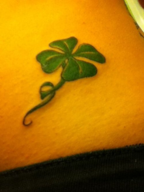 Clover Tattoo on Lower Back